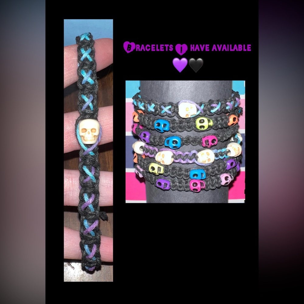Handmade Skull Hemp bracelets